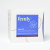 Front facing view of femly's 100% organic cotton heavy menstrual pads.